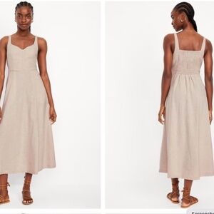 Old Navy Fit & Flare Linen Midi Dress.- Size XL
